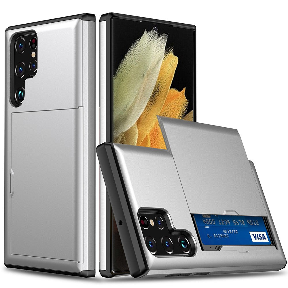 Galaxy S22 Ultra 5G Schiebekartensteckplatz-Hülle – Mit Kratzfestem Design