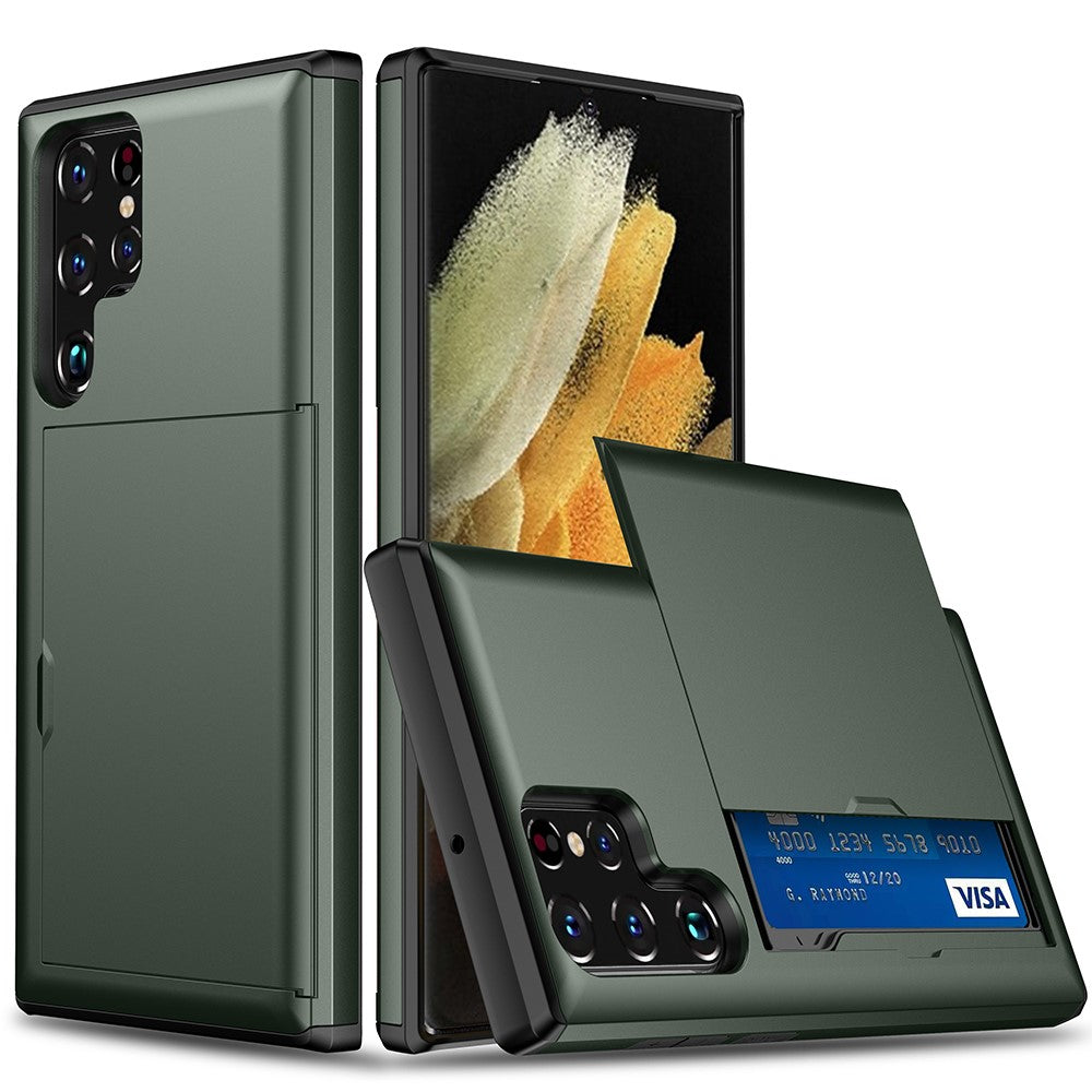 Galaxy S22 Ultra 5G Schiebekartensteckplatz-Hülle – Mit Kratzfestem Design