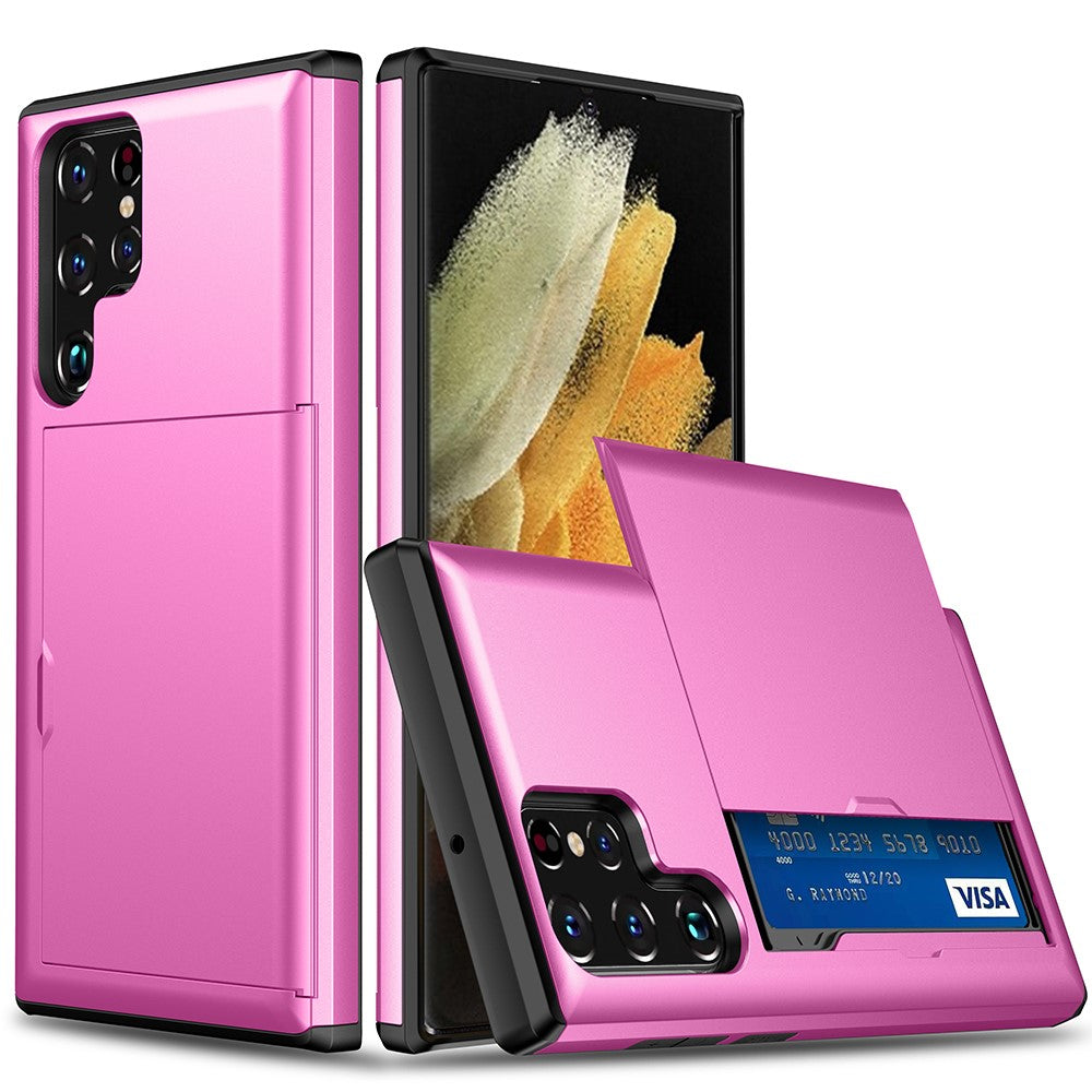 Galaxy S22 Ultra 5G Schiebekartensteckplatz-Hülle – Mit Kratzfestem Design