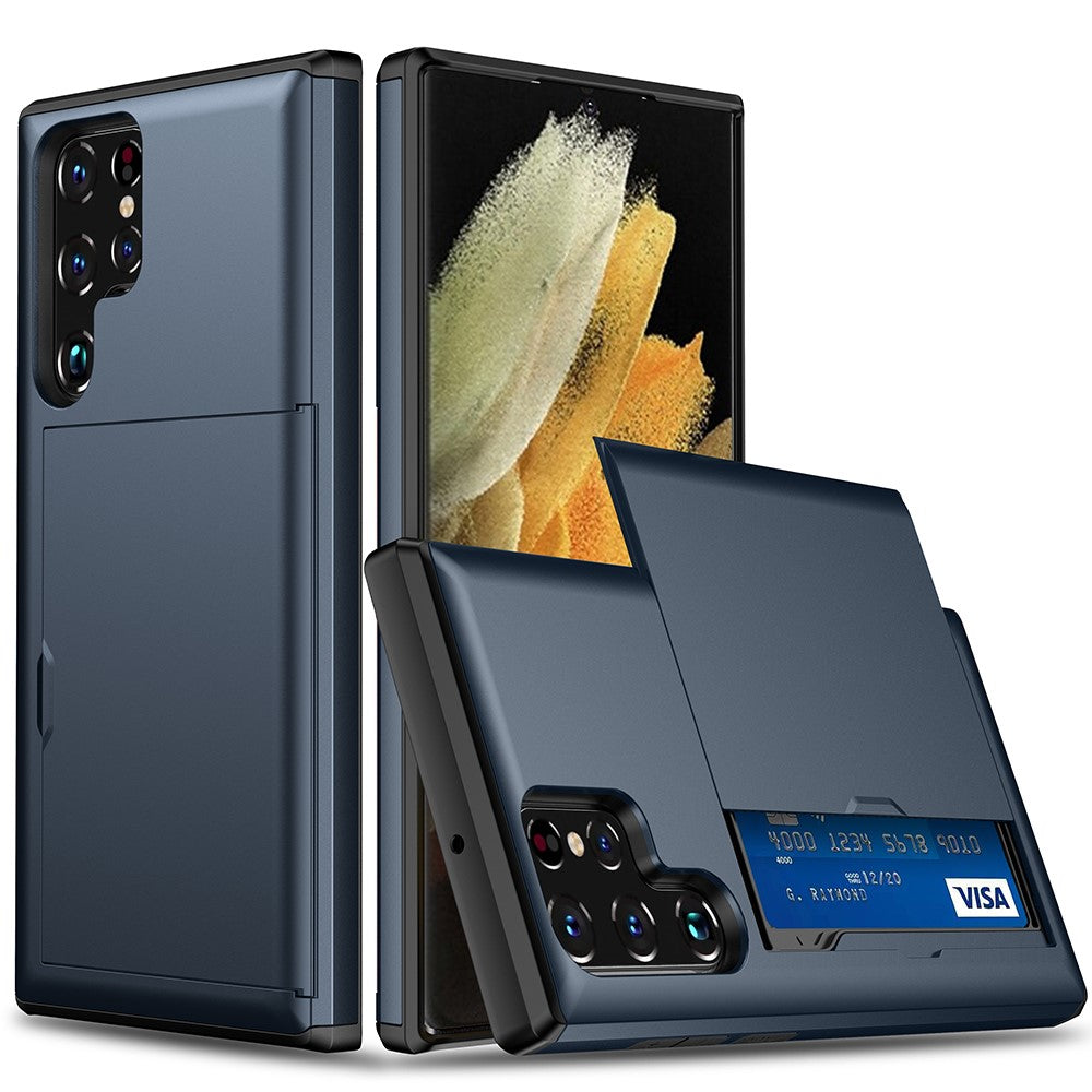 Galaxy S22 Ultra 5G Schiebekartensteckplatz-Hülle – Mit Kratzfestem Design