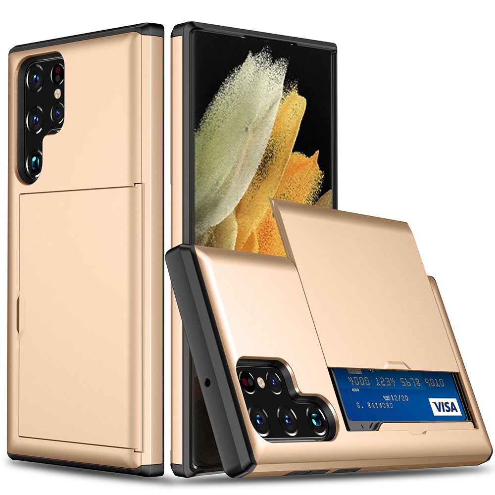 Galaxy S22 Ultra 5G Schiebekartensteckplatz-Hülle – Mit Kratzfestem Design