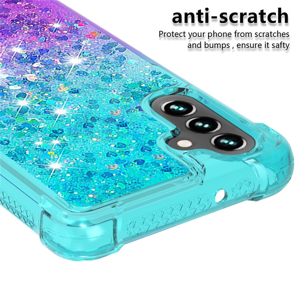 Galaxy A13 5G / A04s 4G Glitter-Hülle – Farbverlauf mit funkelndem Puder