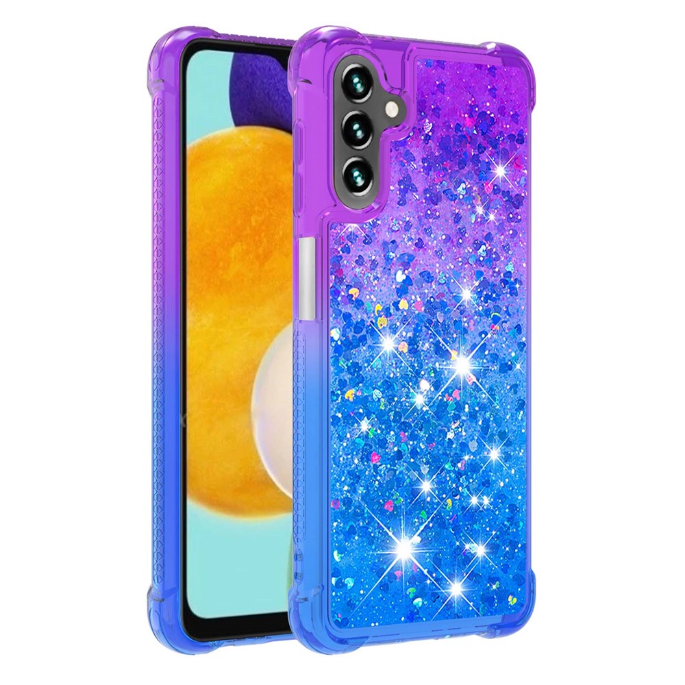 Galaxy A13 5G / A04s 4G Glitter-Hülle – Farbverlauf mit funkelndem Puder