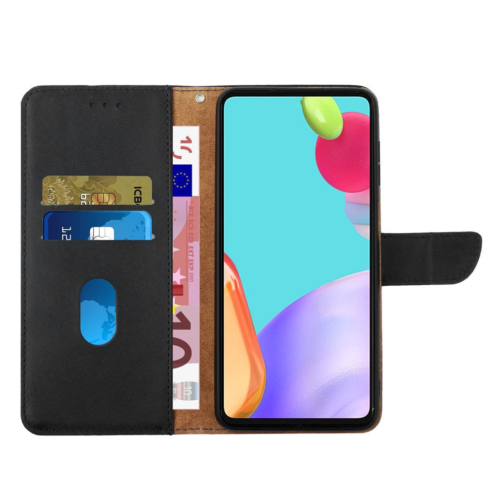 Galaxy A21s Echtleder Hülle – Nappa-Textur mit Magnetverschluss & Ständer