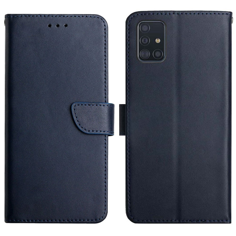 Galaxy A71 4G Echtleder Hülle – Nappa-Textur mit Magnetverschluss & Ständer