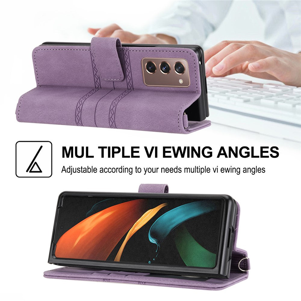 Galaxy Z Fold2 5G Handyhülle – Mit bedrucktem Muster, kratzfest, stilvolles Design & Ständer