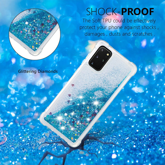Galaxy S20 Plus 4G/5G Glitzer-Hülle – Stoßfest & mit Treibsand