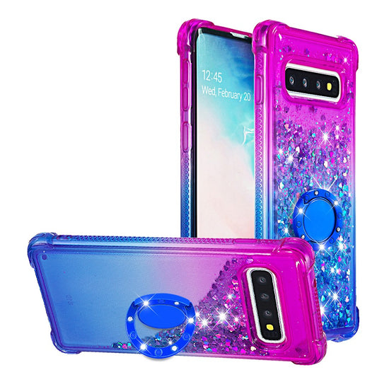 Galaxy S10 Glitter-Hülle – Farbverlauf mit funkelndem Puder
