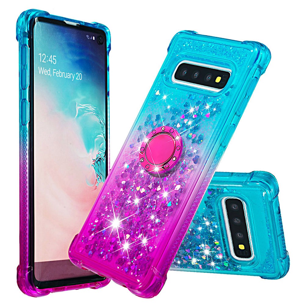 Galaxy S10 Glitter-Hülle – Farbverlauf mit funkelndem Puder