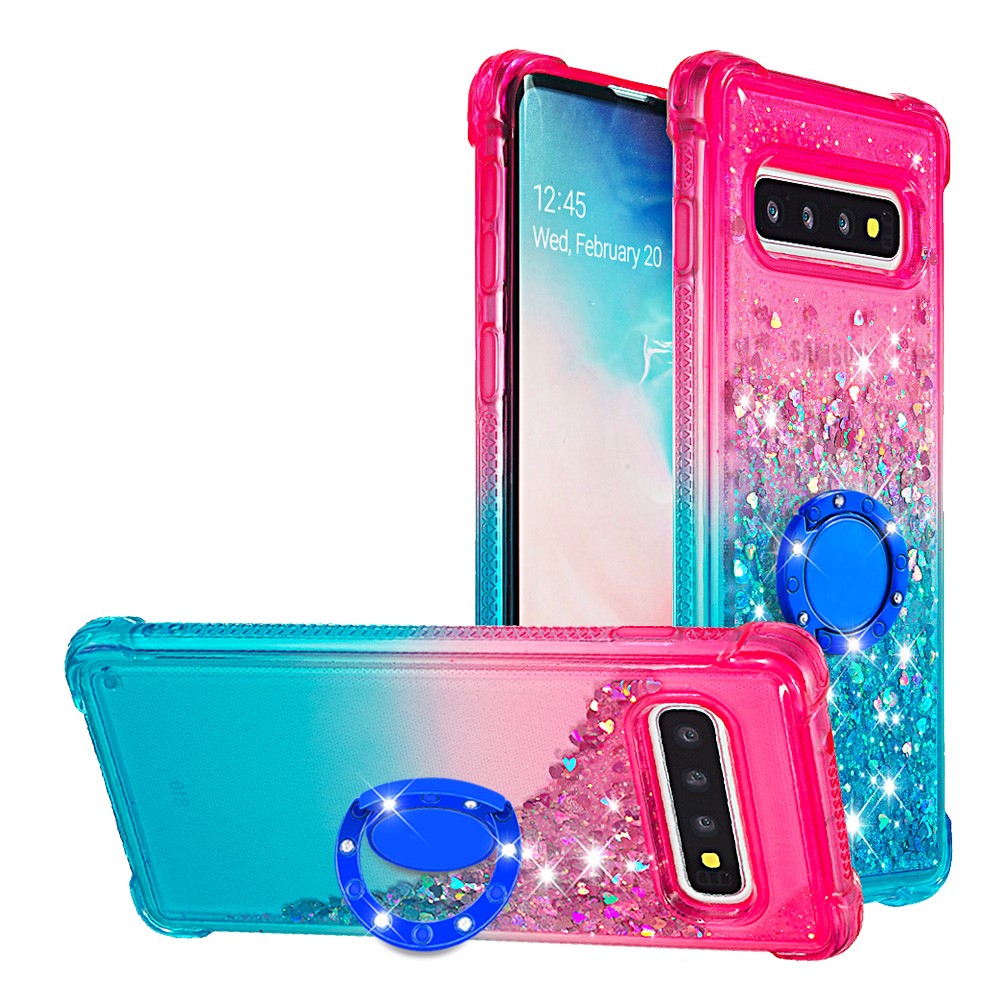 Galaxy S10 Glitter-Hülle – Farbverlauf mit funkelndem Puder