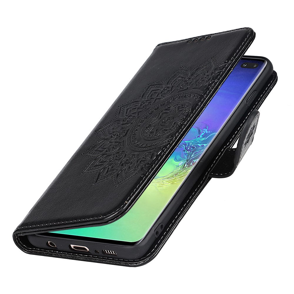 Galaxy S10 4G Wallet-Hülle – Mit Musterdruck, Kartenfächer & Riemen