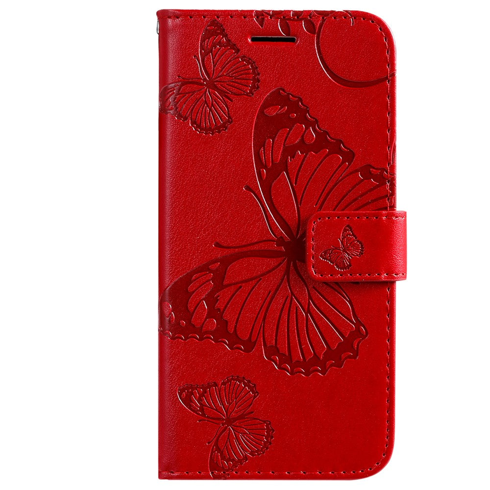 Galaxy A13 5G / A04s 4G Wallet-Hülle – Schmetterling Aufgedruckt & Mit Ständer und Riemen