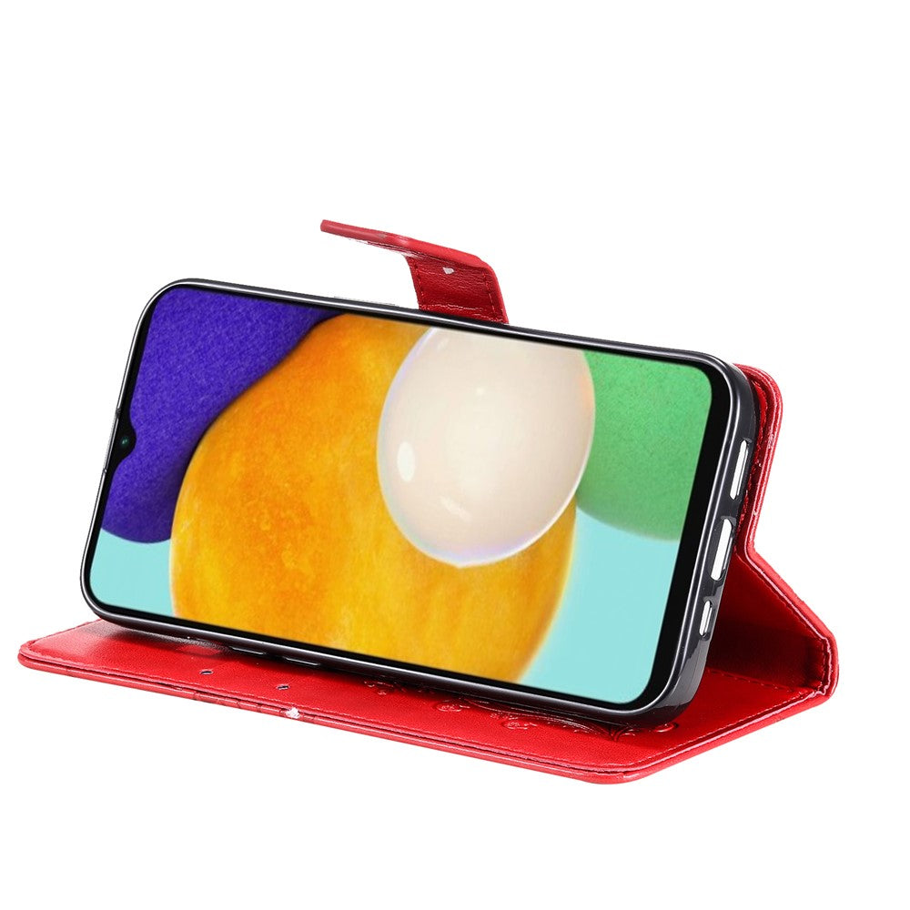 Galaxy A13 5G / A04s 4G Wallet-Hülle – Schmetterling Aufgedruckt & Mit Ständer und Riemen