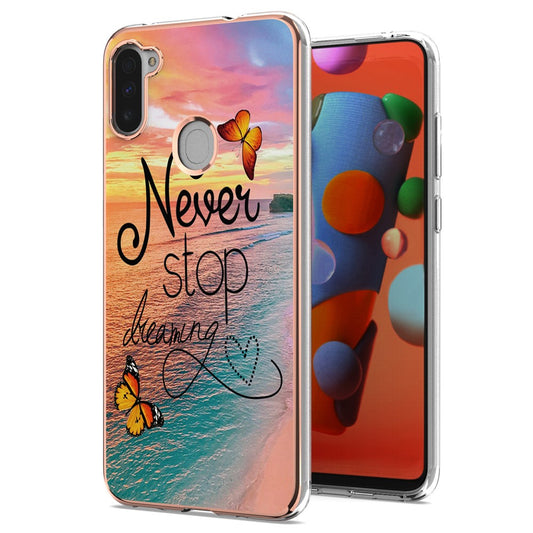 Galaxy M11/A11 Handyhülle – Marmor & mit veredeltem Rahmen
