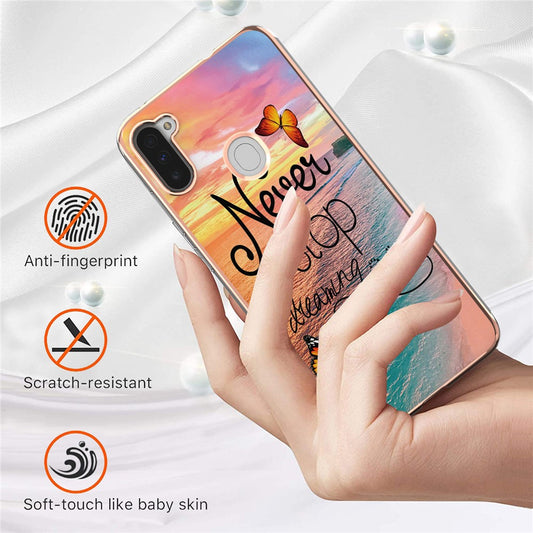 Galaxy M11/A11 Handyhülle – Marmor & mit veredeltem Rahmen