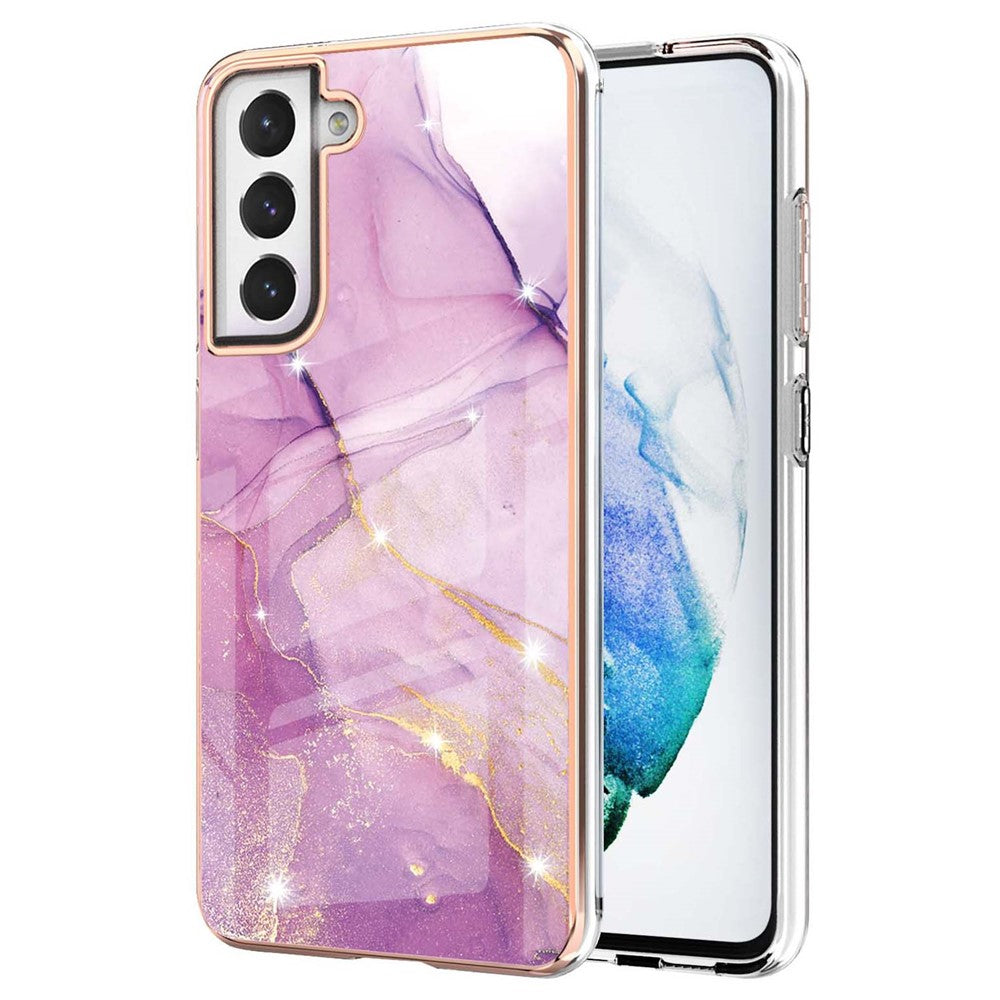 Galaxy S21 FE 5G Schutzhülle – Mit Marmormuster 2,0 mm Galvanik-Rückseite