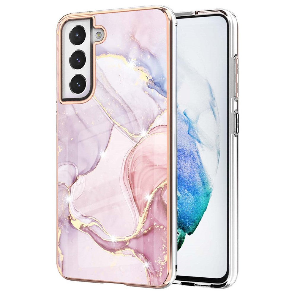 Galaxy S21 FE 5G Schutzhülle – Mit Marmormuster 2,0 mm Galvanik-Rückseite