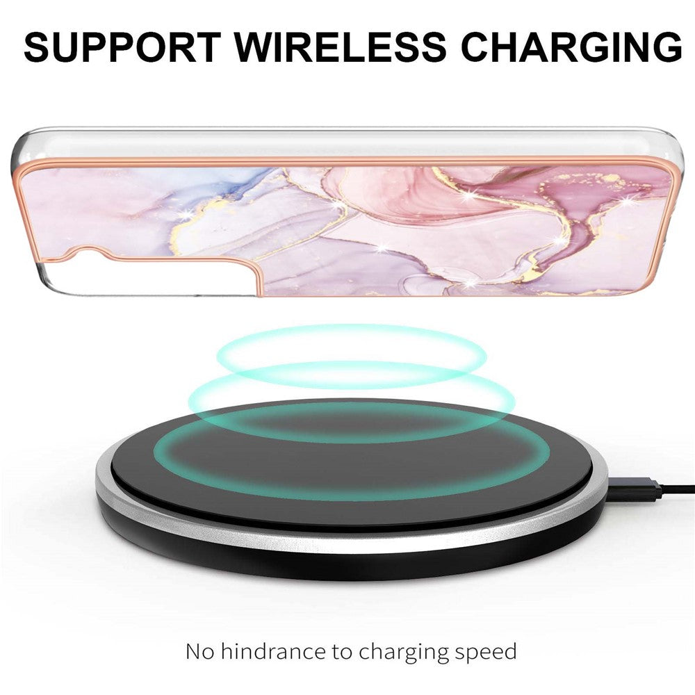 Galaxy S22 Plus 5G Schutzhülle – Mit Marmormuster 2,0 mm Galvanik-Rückseite