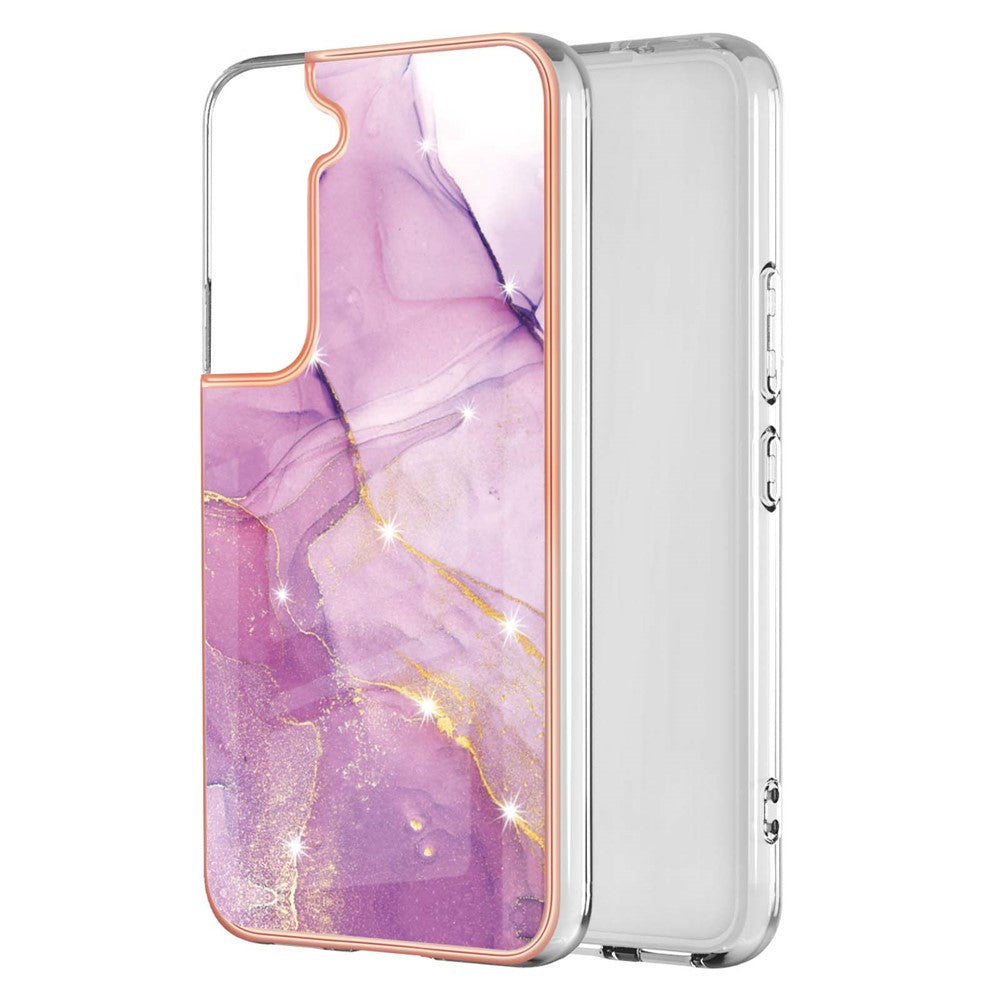 Galaxy S22 5G Schutzhülle – Mit Marmormuster 2,0 mm Galvanik-Rückseite