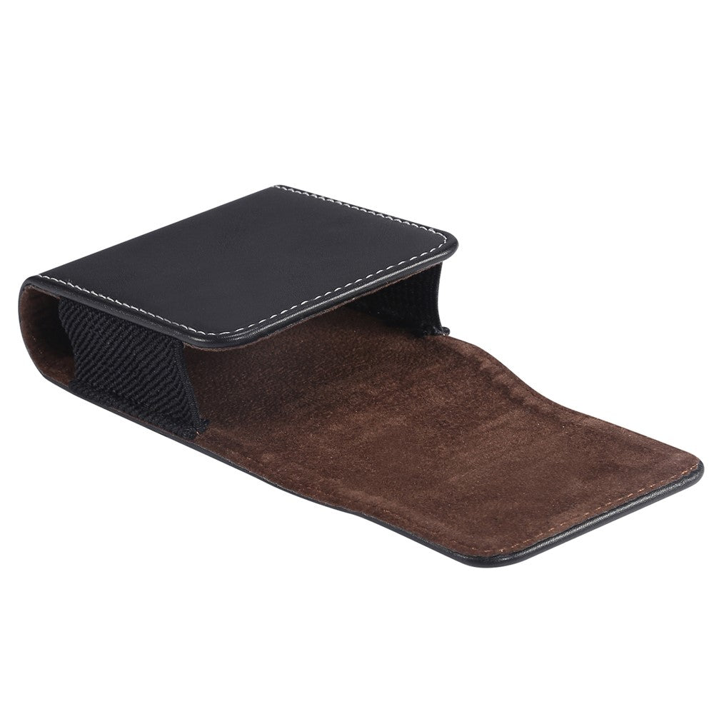 Microfiber Leather Vertical Flip Case Cell Phone Holster Belt Waist Bag for Samsung Galaxy Z Flip8 / Z Flip7 5G / Z Flip / Galaxy Z Flip3 5G / Motorola Razr 5G