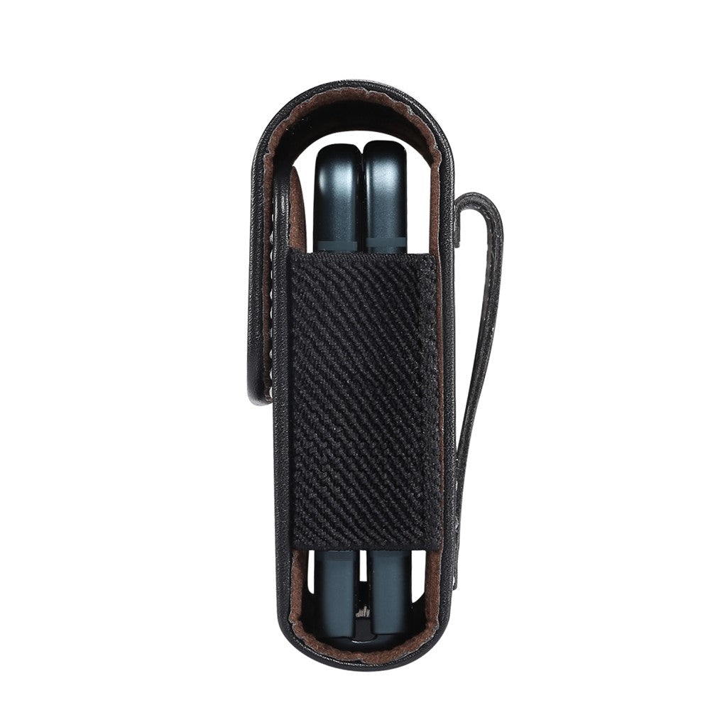 Microfiber Leather Vertical Flip Case Cell Phone Holster Belt Waist Bag for Samsung Galaxy Z Flip8 / Z Flip7 5G / Z Flip / Galaxy Z Flip3 5G / Motorola Razr 5G
