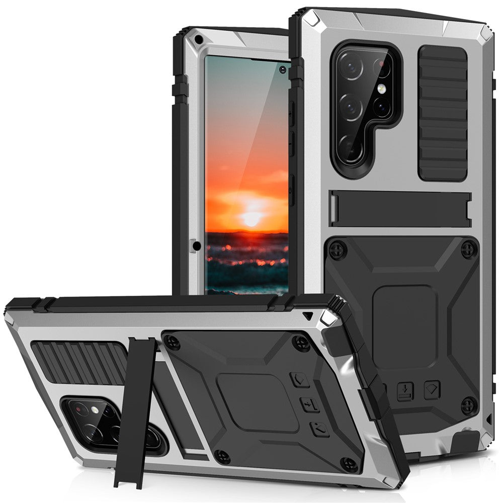 Galaxy S22 Ultra 5G Schutzhülle – Stoßfest, staubdicht, mit gehärtetem Glas & Ständer