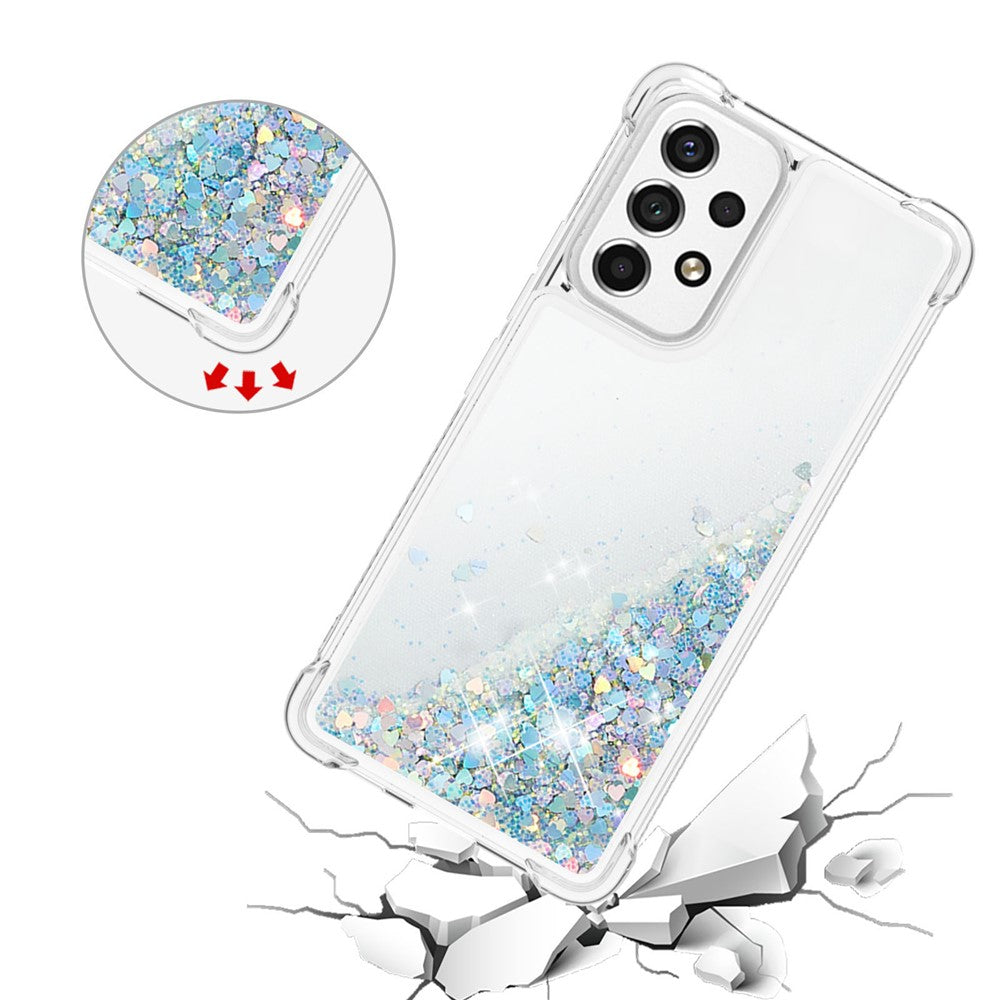 Galaxy A53 5G Glitzer-Hülle – Stoßfest & mit Treibsand