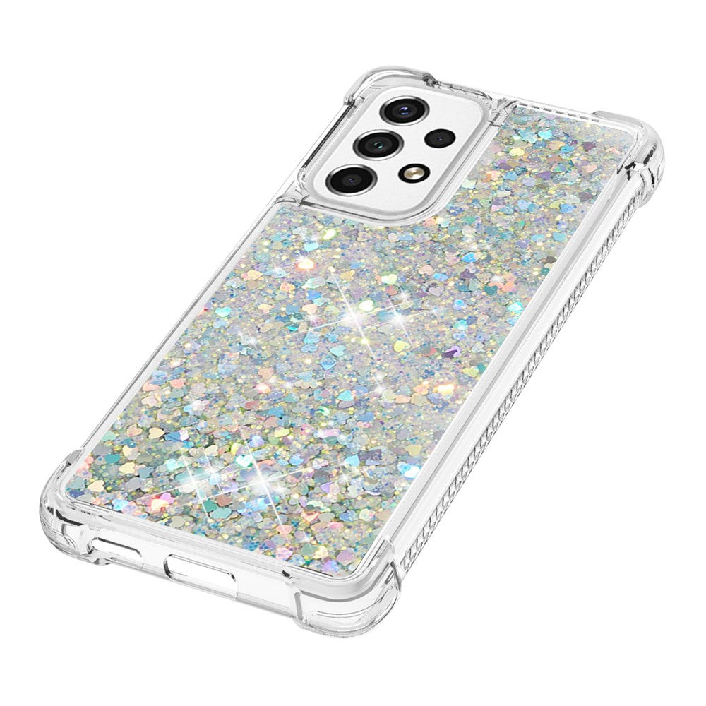 Galaxy A53 5G Glitzer-Hülle – Stoßfest & mit Treibsand