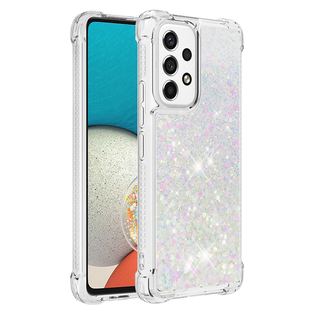 Galaxy A53 5G Glitzer-Hülle – Stoßfest & mit Treibsand