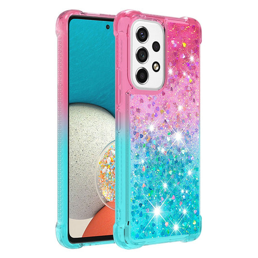 Galaxy A53 5G Glitter-Hülle – Farbverlauf mit funkelndem Puder