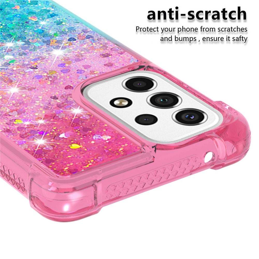 Galaxy A53 5G Glitter-Hülle – Farbverlauf mit funkelndem Puder