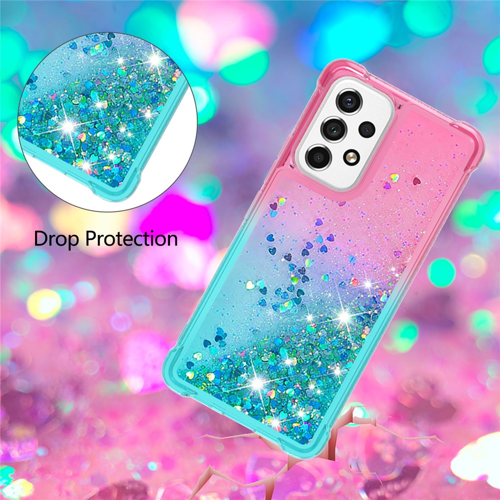 Galaxy A53 5G Glitter-Hülle – Farbverlauf mit funkelndem Puder