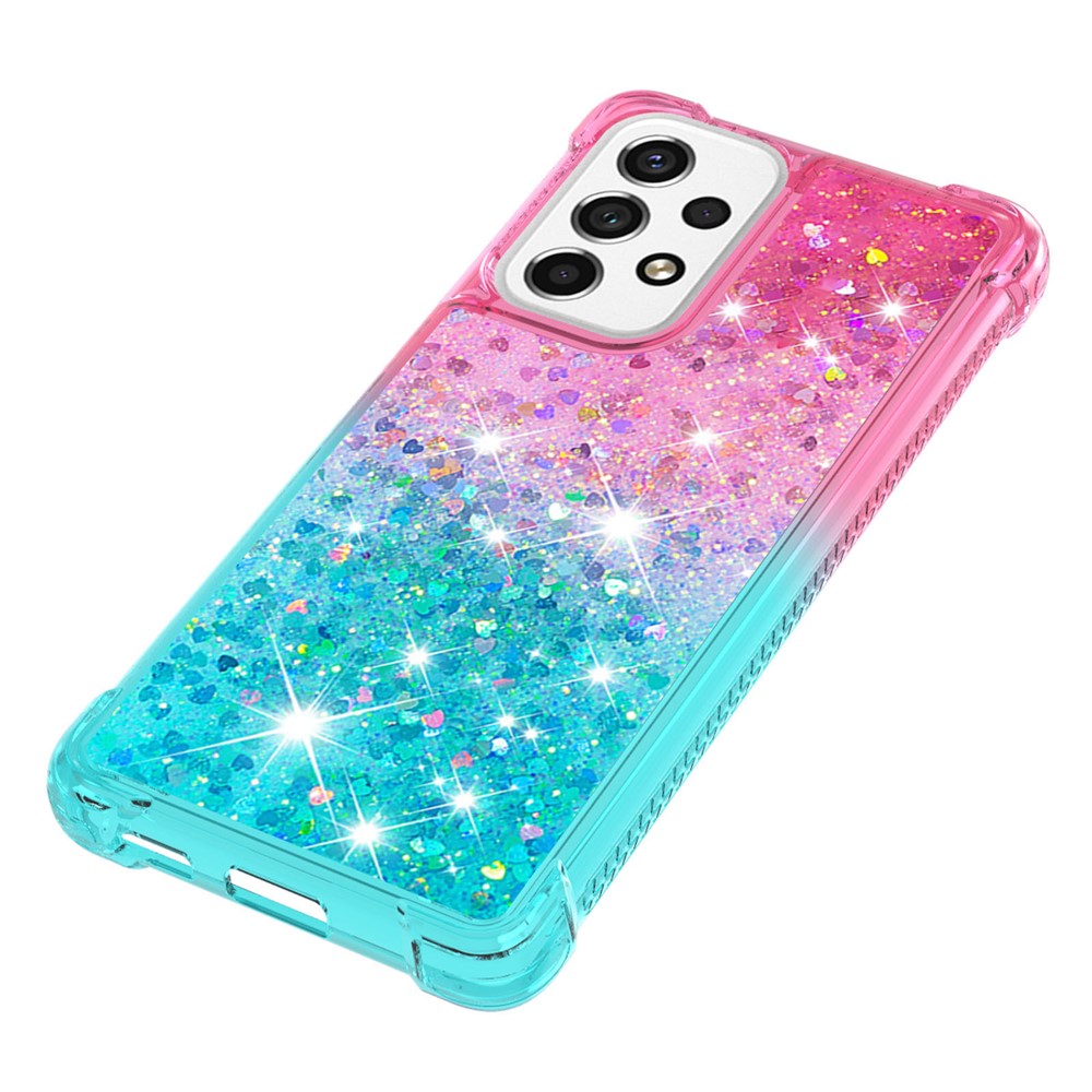 Galaxy A53 5G Glitter-Hülle – Farbverlauf mit funkelndem Puder