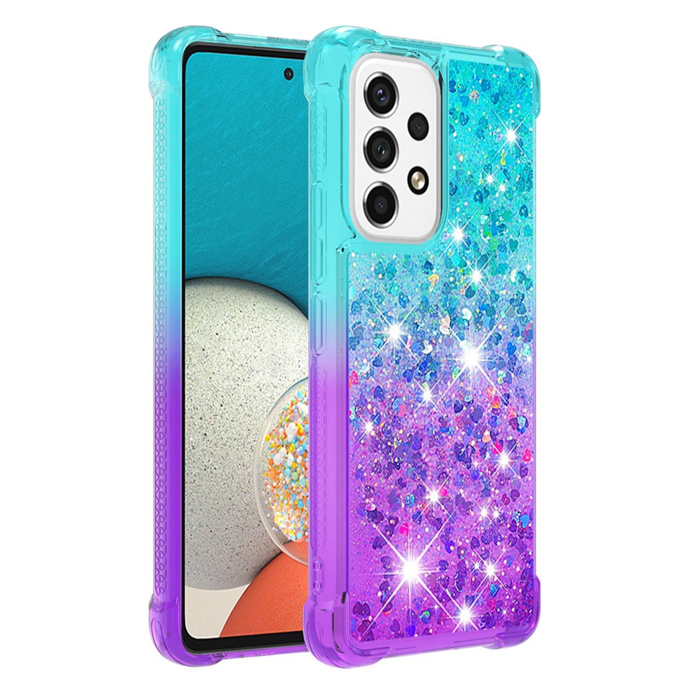 Galaxy A53 5G Glitter-Hülle – Farbverlauf mit funkelndem Puder