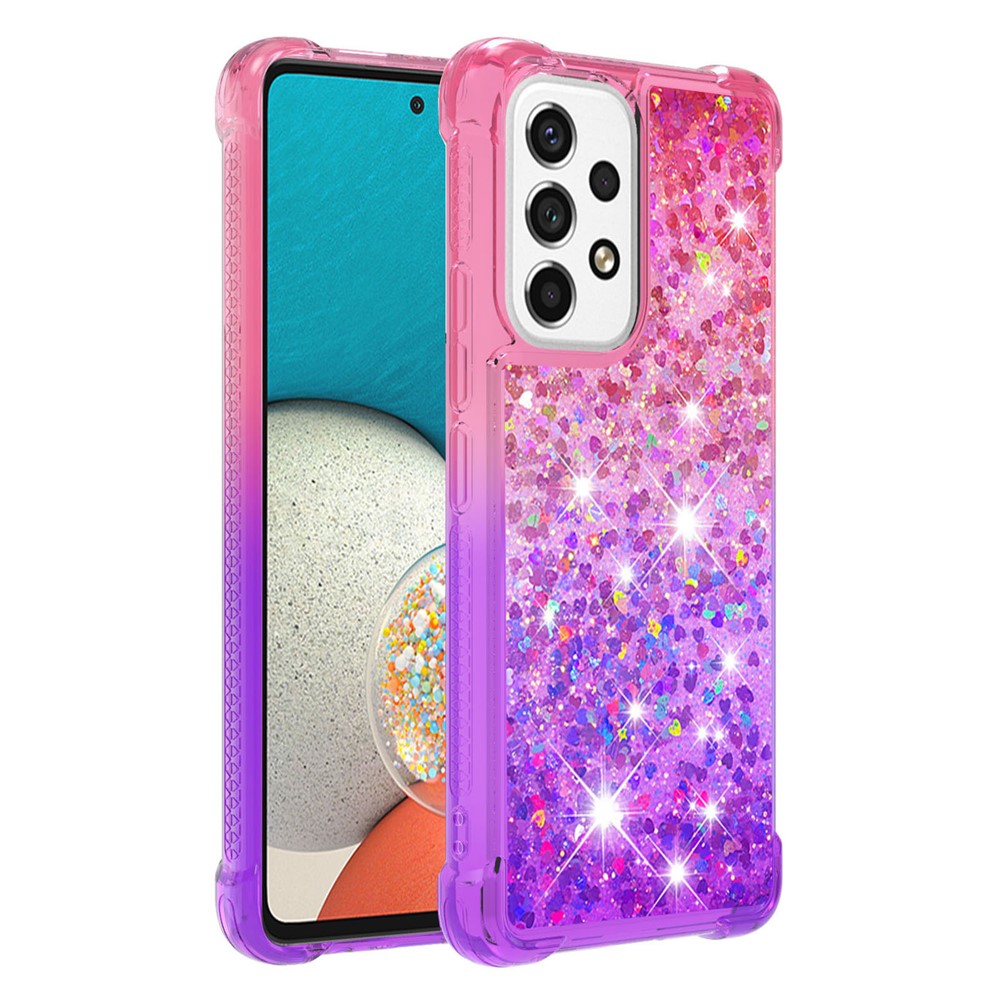 Galaxy A53 5G Glitter-Hülle – Farbverlauf mit funkelndem Puder