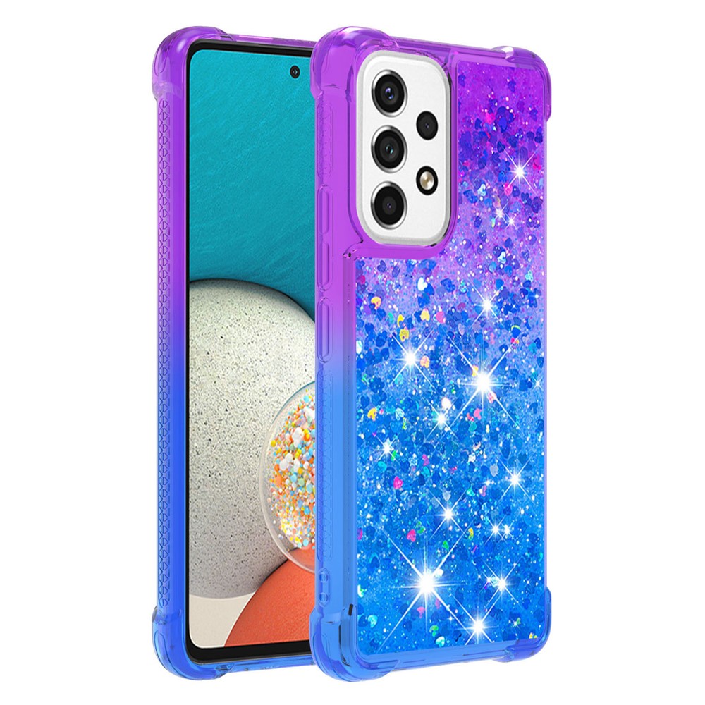 Galaxy A53 5G Glitter-Hülle – Farbverlauf mit funkelndem Puder