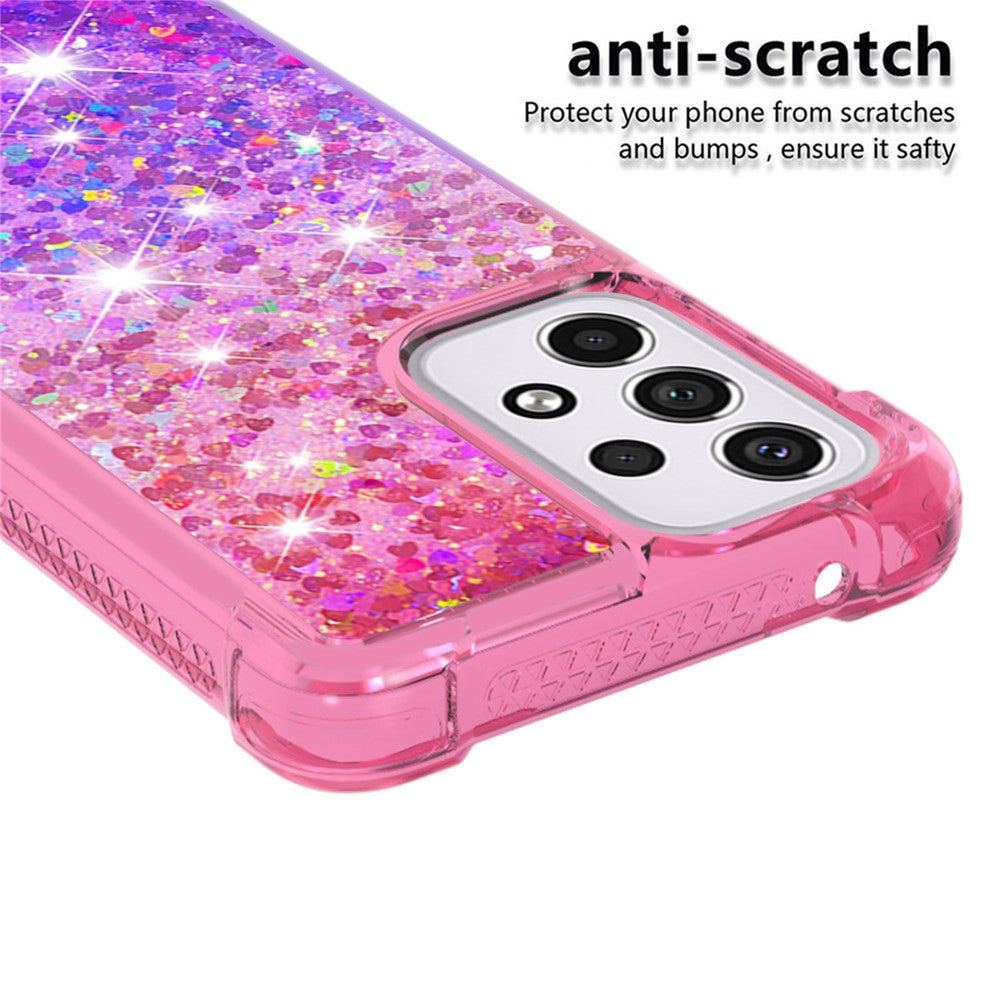 Galaxy A33 5G Glitter-Hülle – Farbverlauf mit funkelndem Puder
