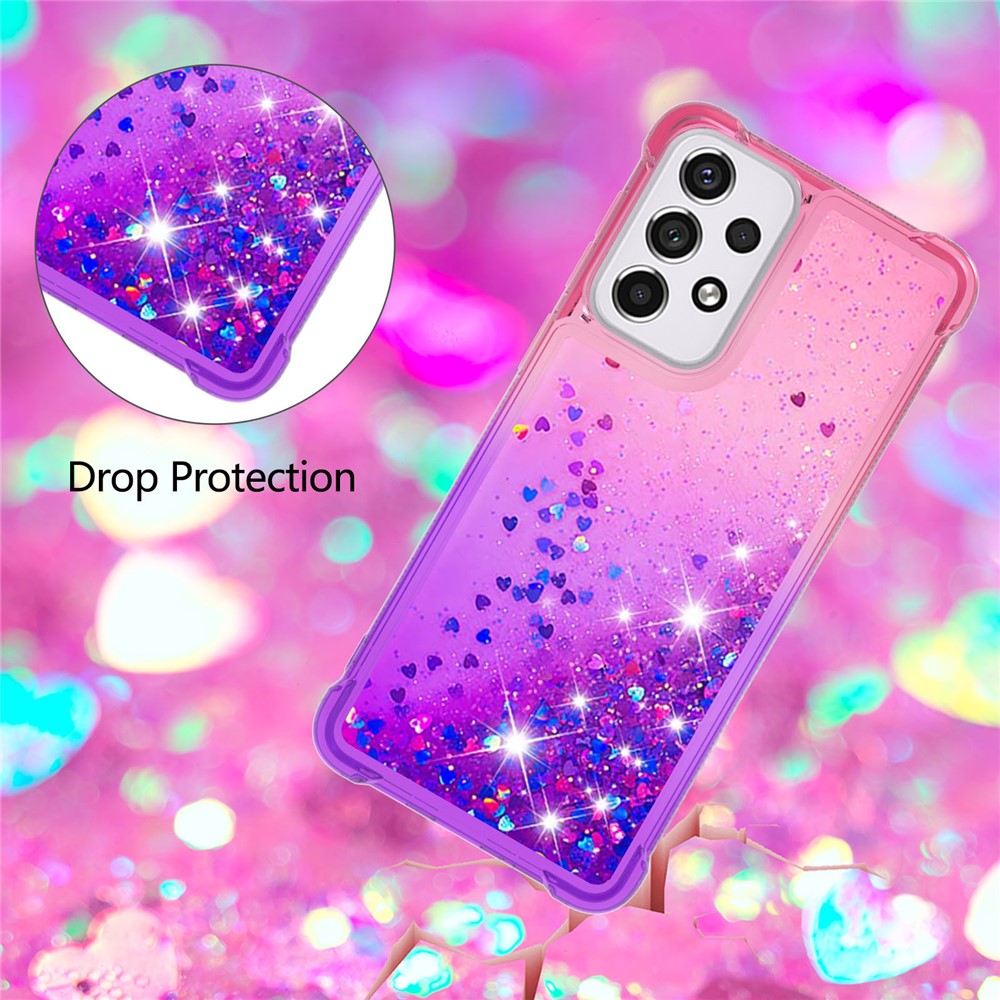 Galaxy A33 5G Glitter-Hülle – Farbverlauf mit funkelndem Puder