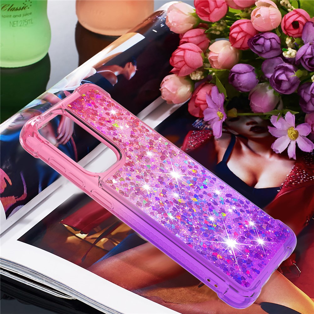 Galaxy A33 5G Glitter-Hülle – Farbverlauf mit funkelndem Puder