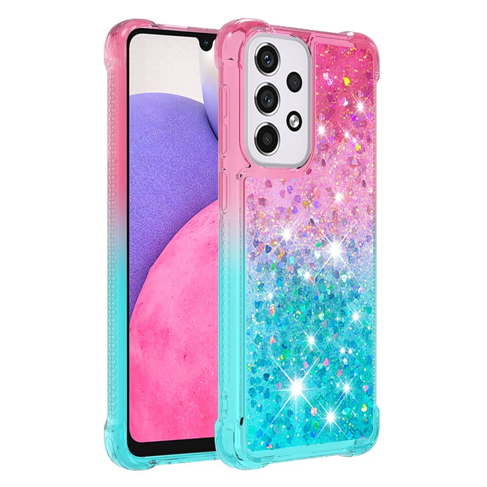 Galaxy A33 5G Glitter-Hülle – Farbverlauf mit funkelndem Puder