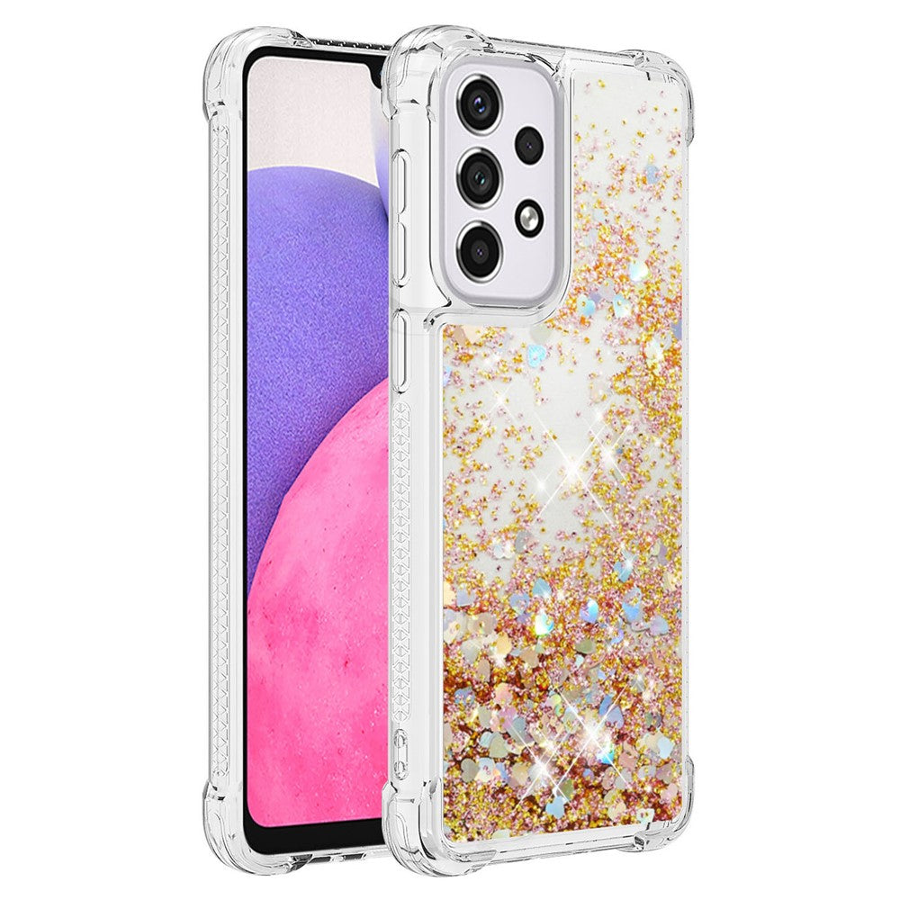 Galaxy A33 5G Glitzer-Hülle – Stoßfest & mit Treibsand