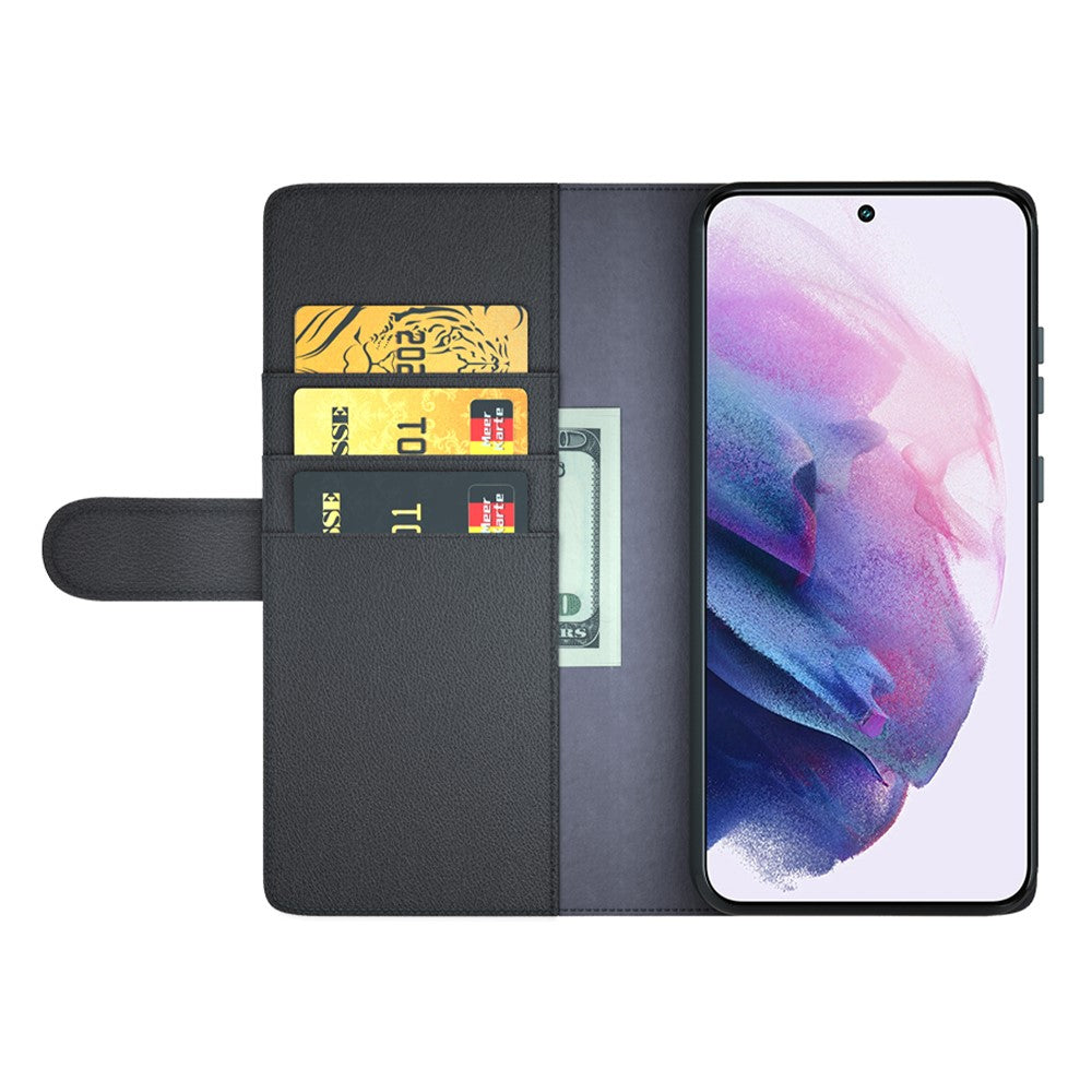 Galaxy S22 5G Echtleder Hülle mit Kartenfach