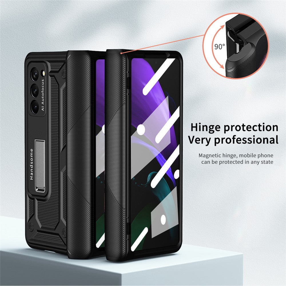 Galaxy Z Fold2 5G Schutzhülle – Mit Magnetverschluss, Schutzglas & Displayschutzfolie