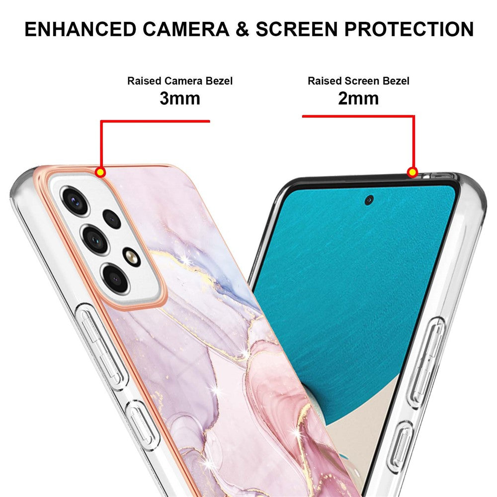 Galaxy A53 5G Schutzhülle – Mit Marmormuster 2,0 mm Galvanik-Rückseite