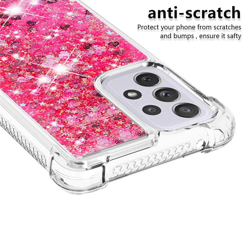 Galaxy A73 5G Glitzer-Hülle – Stoßfest & mit Treibsand