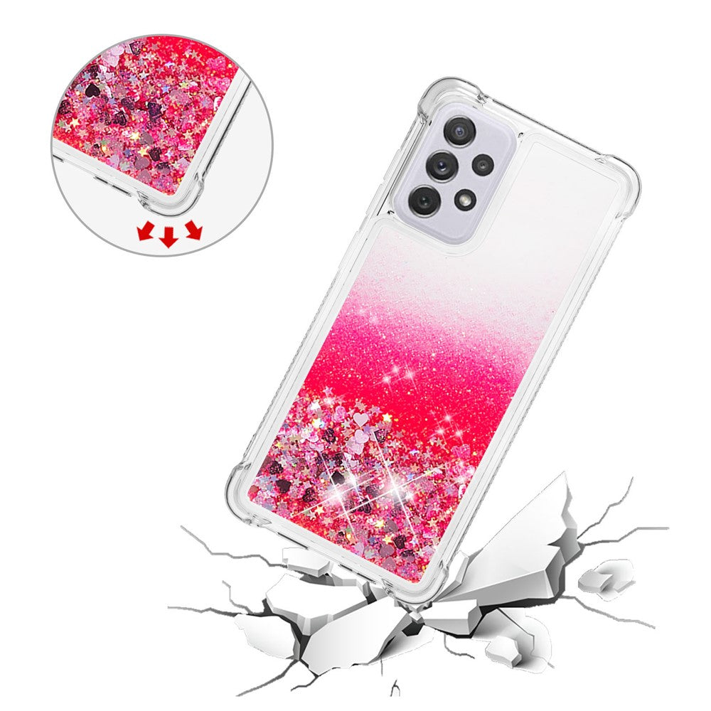 Galaxy A73 5G Glitzer-Hülle – Stoßfest & mit Treibsand