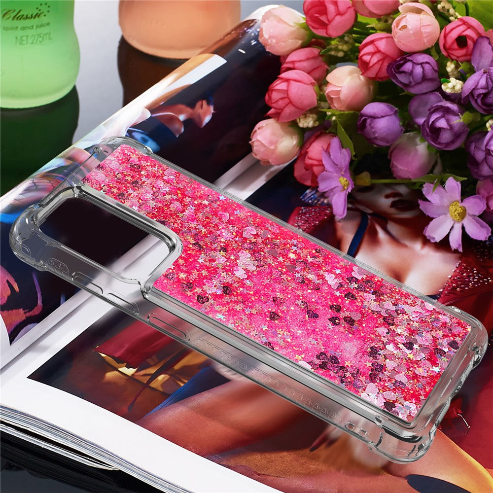 Galaxy A73 5G Glitzer-Hülle – Stoßfest & mit Treibsand
