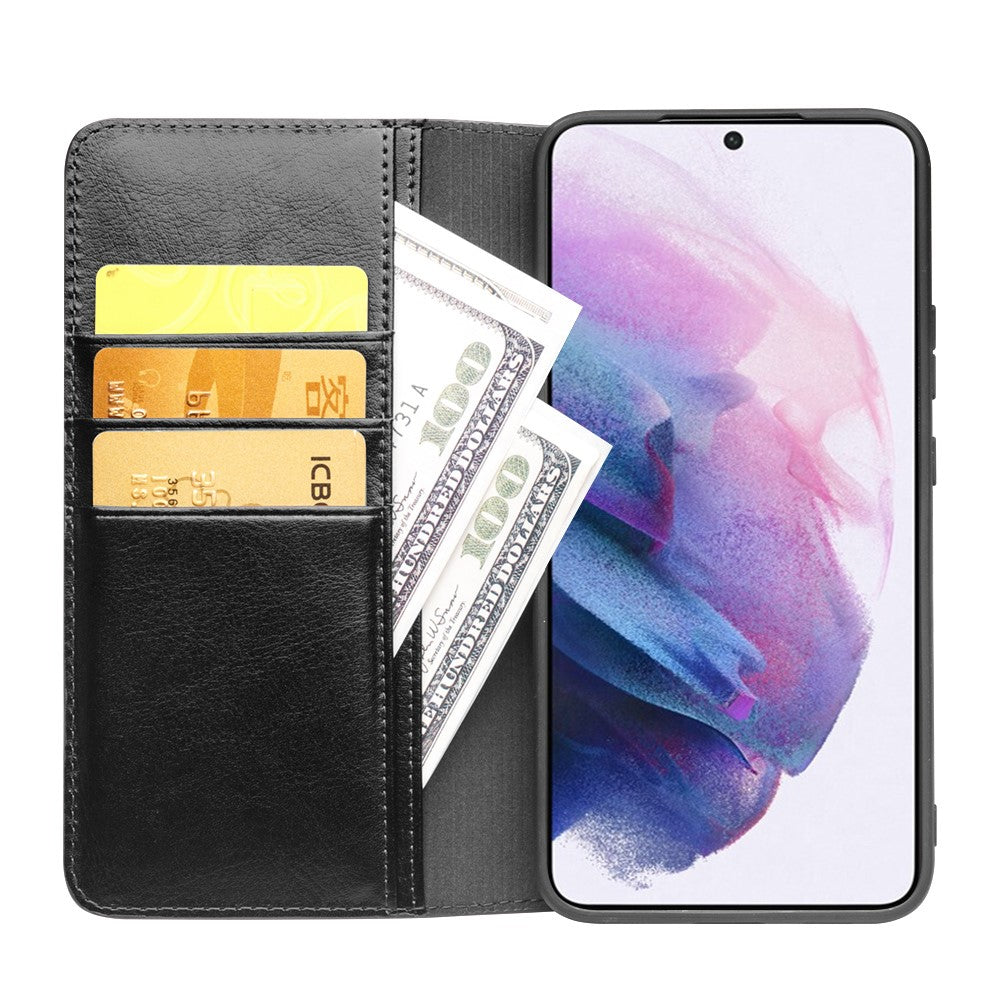 Galaxy S22 5G Echtleder-Handyhülle – Geldbörse & Standfunktion