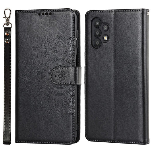 Galaxy A32 5G Wallet-Hülle – Mit Musterdruck, Kartenfächer & Riemen