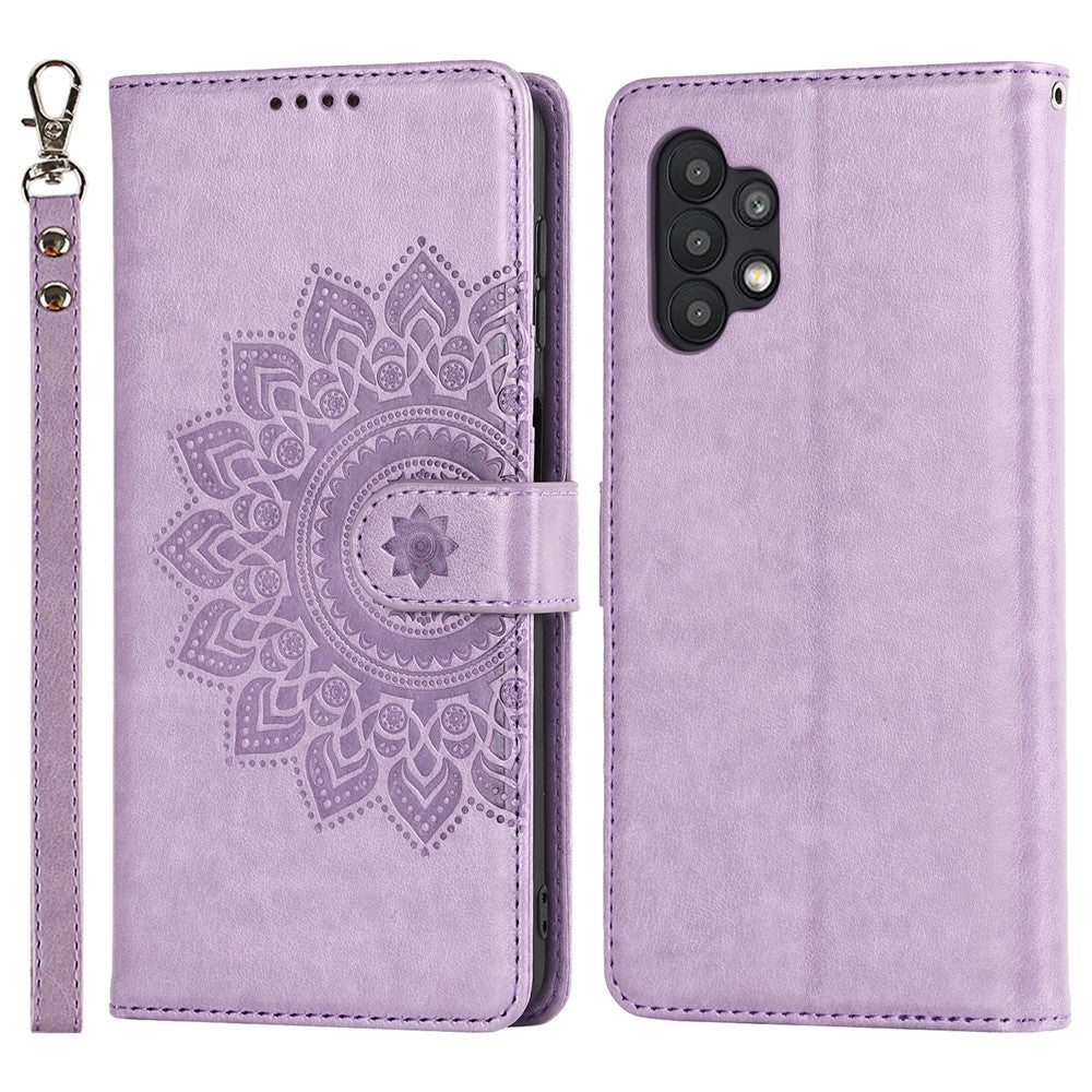 Galaxy A32 5G Wallet-Hülle – Mit Musterdruck, Kartenfächer & Riemen